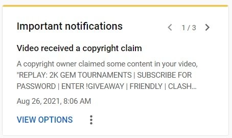 YouTube Copyright Claims